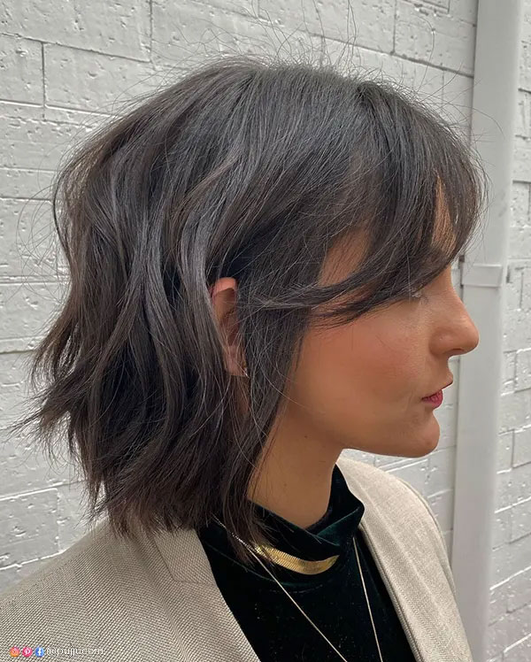 Choppy Layers With Curtain Bangs