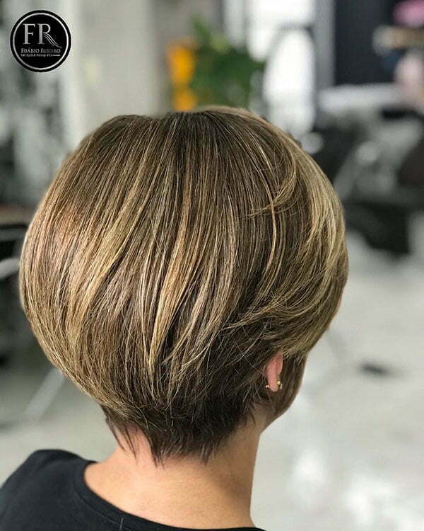 Women'S Short Hair Back View