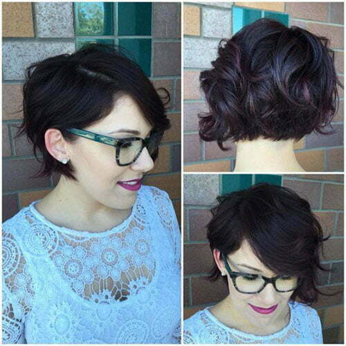 Short Hairstyles for Wavy Hair with Bangs-11