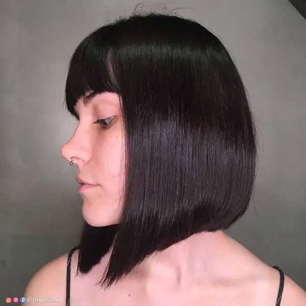 Short Straight Hair With Bangs