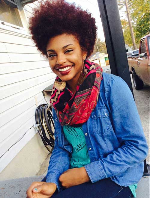 Short Curly Afro Hairstyles-18