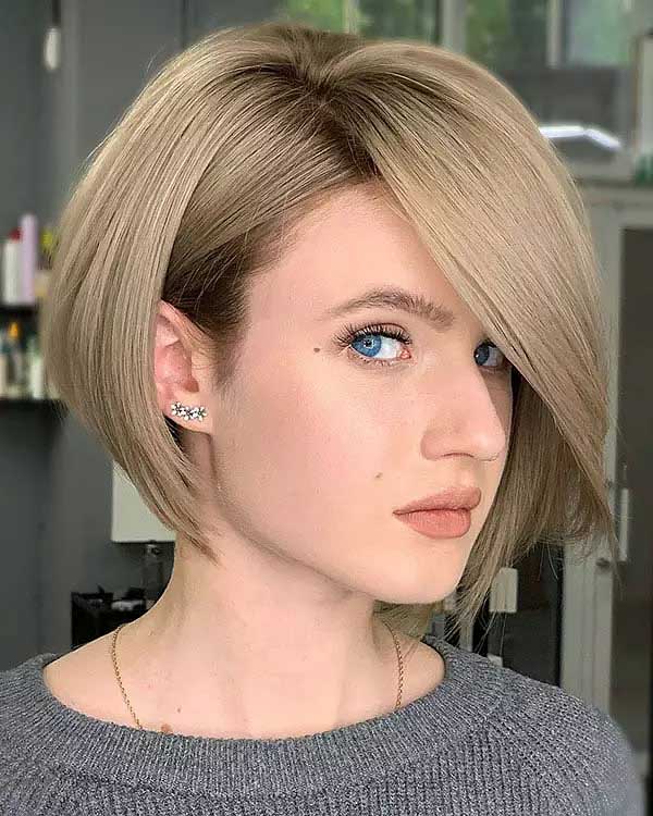 Inverted Bob With Side Bangs