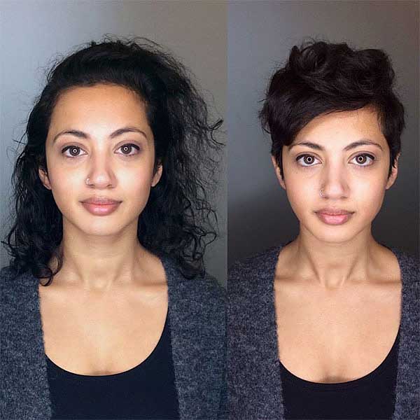 Short Curly Hair Pixie Round Face