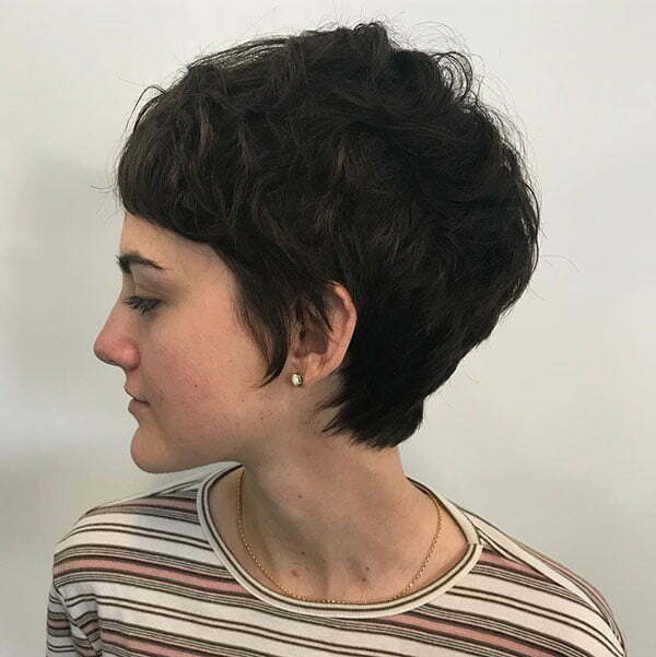 Pixie with Sideburns for Wavy Hair