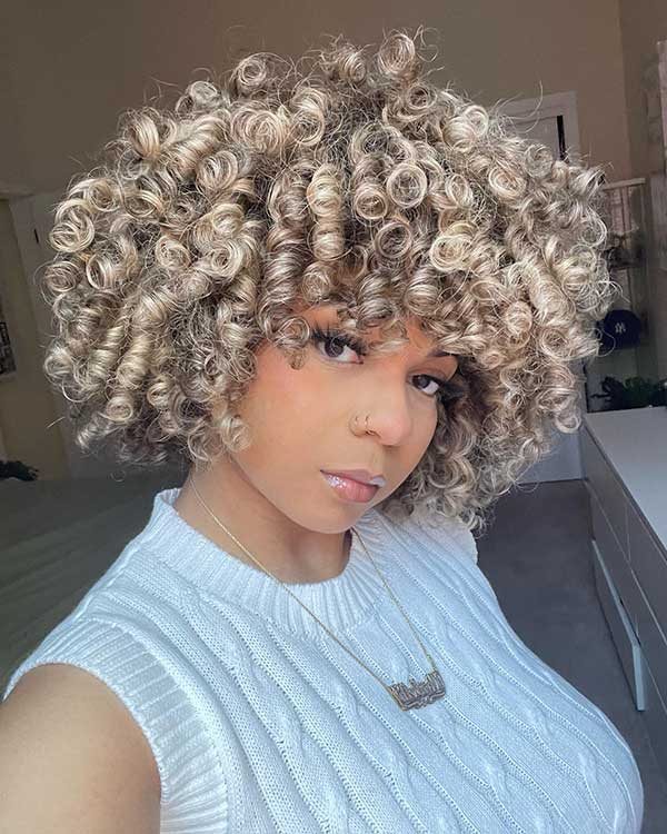 Short Curly Blonde Weave Hairstyles