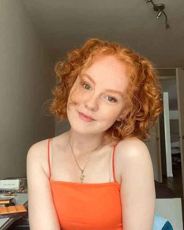 Red Curly Hair Short