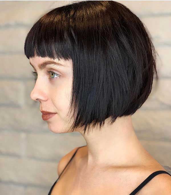 Short Straight Hair With Bangs