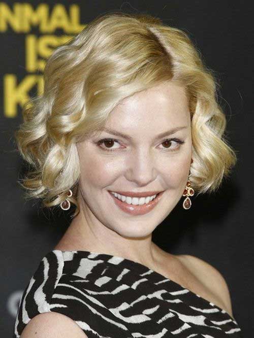 Best Blonde Curly Bob Hair Round Face