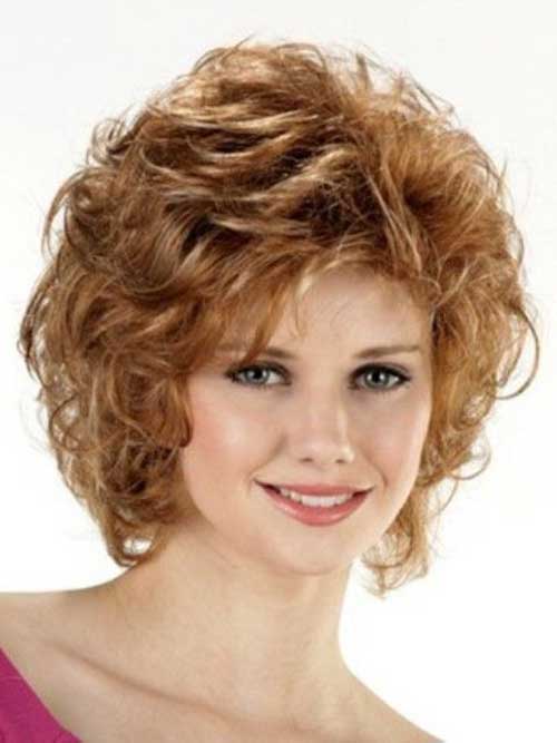Cute Curly Short Hairstyles For Round Faces