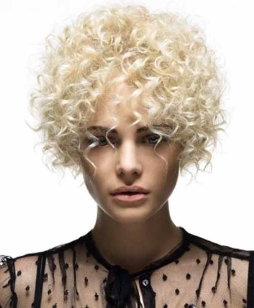 Short Curly Thin Hairstyles for Round Faces