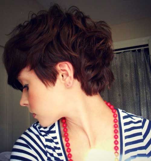 Short Curly Layered Pixie Haircuts