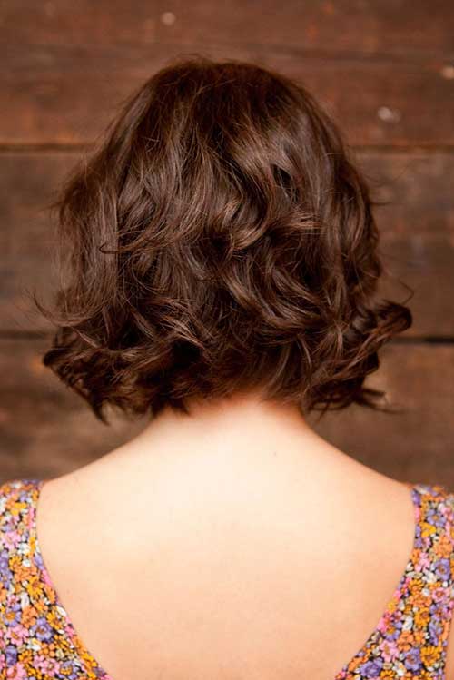 Short Layered Haircuts for Curly Hair Back Look