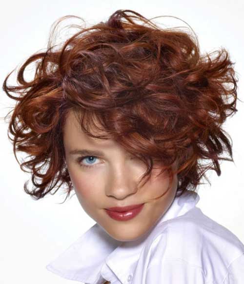 Short Permed Curly Haircuts for Oval Faces